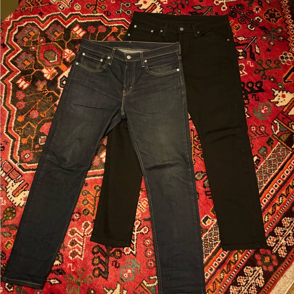 2 Levi's 512 Men's Jeans in Black and Dark Blue size 31/30